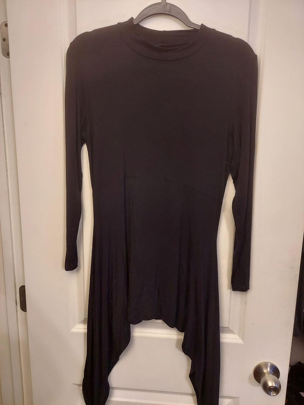 Blackmilk Black Long Sleeve Asymmetric Hem Tunic - Size XL